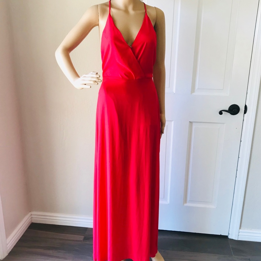 Lush orange maxi dress in size Small. NWOT